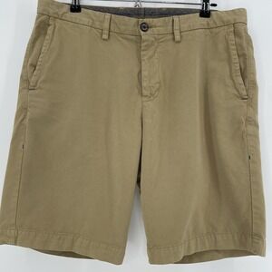 Tommy Bahama Flat Front Pima Cotton Modal Chino Short Men Size 34 Tan Khaki